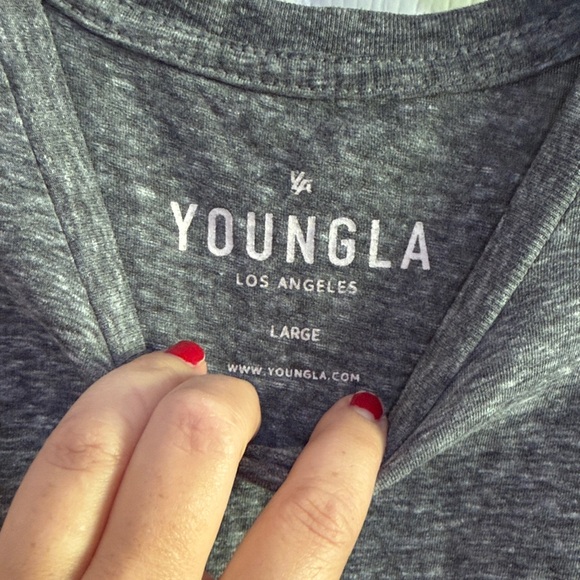 Gold's Gym x YoungLA Gray Muscle Tee - Picture 3 of 5